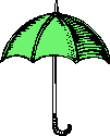 grüner geöffneter Regenschirm