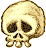 Totenkopf Schädel mit 3 Zähnen ohne Kieferknochen