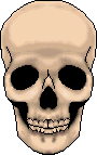 großer hellbrauner Totenkopf von vorne