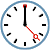 runde Wanduhr blauer Rahmen