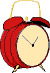 Wecker rotes Gehäuse