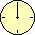 kleine runde Wanduhr pastellgelb