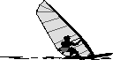 Windsurfer Silhouette schwarz weiß