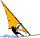 Windsurfer von rechts oranges Segel