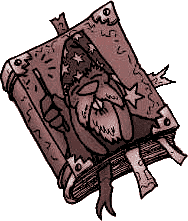 großes braunes Zauberbuch