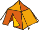 Steilwandzelt orange
