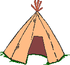 Zelt Tipi-Zelt orange Eingang offen