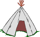 Zelt Tipi-Zelt grau Eingang offen