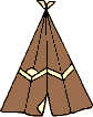 Zelt Tipi-Zelt braun