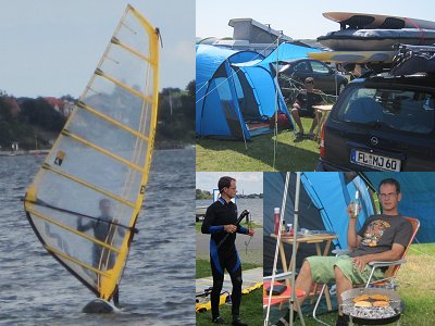 Bildermix beim Windsurfen